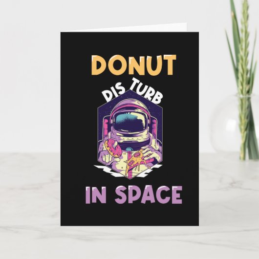 Funny Donut Astronaut Sprichwort Karte (Vorderseite)