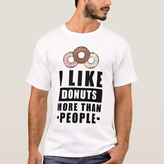 Funny Donut Design T-Shirt (Vorderseite)
