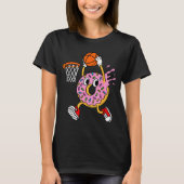 Funny Donut Dunking Basketball Doughnut Food Champ T-Shirt (Vorderseite)