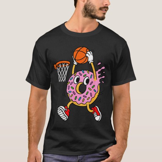Funny Donut Dunking Basketball Doughnut Food Champ T-Shirt (Vorderseite)