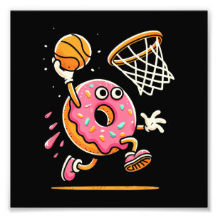 Funny Donut Dunking Basketball Food Champ Sports D Fotodruck