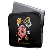 Funny Donut Dunking Basketball Food Champ Sports D Laptopschutzhülle (Vorderseite Links)