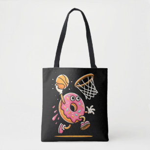 Funny Donut Dunking Basketball Food Champ Sports D Tasche