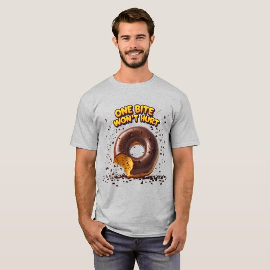 Funny Donut - Ein Biss wird dem T - Shirt nicht sc (Vorne ganz)