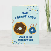 Funny Donut Father's Day Card Karte (Vorderseite)