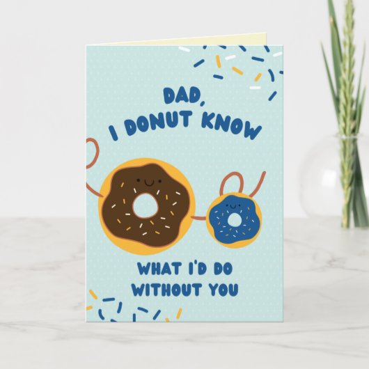 Funny Donut Father's Day Card Karte (Vorderseite)