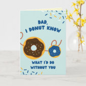 Funny Donut Father's Day Card Karte (Gelbe Blume)