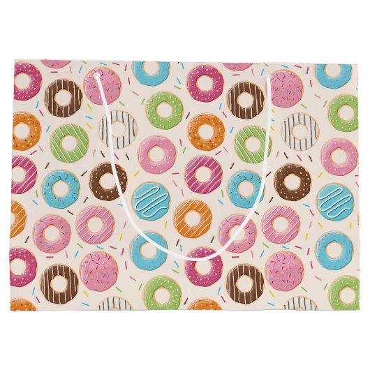 Funny Donut Große Geschenktüte (Rückseite)