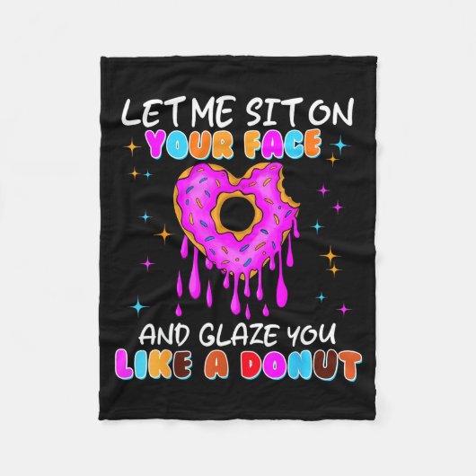 Funny Donut Inappropriate Shirts For Women Adult H Fleecedecke (Vorderseite)