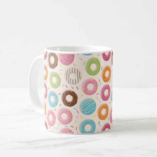 Funny Donut Kaffeetasse (Vorderseite Links)