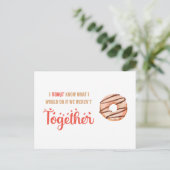 Funny Donut Know Valentinstag Note Card Postkarte (Stehend Vorderseite)