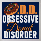 Funny Donut Lover Poster (Vorne)
