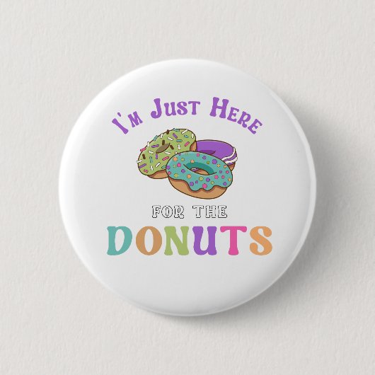 Funny Donut Lover Quote Button (Vorderseite)