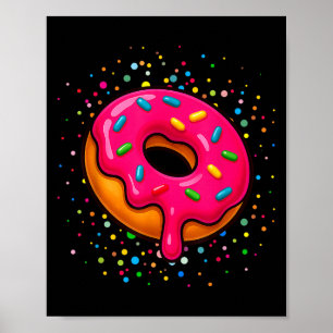 Funny Donut Lovers Polka Dots Happy Dot Day Girls Poster