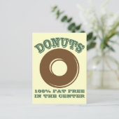 Funny Donut Postcard Postkarte (Stehend Vorderseite)