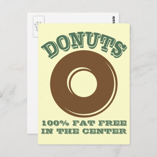 Funny Donut Postcard Postkarte (Vorne/Hinten)