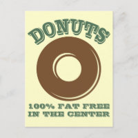 Funny Donut Postcard