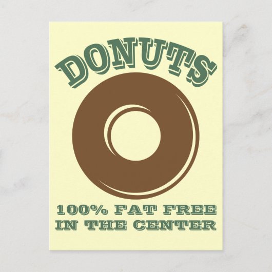 Funny Donut Postcard Postkarte (Vorderseite)