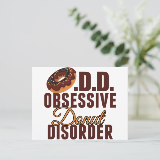 Funny Donut Postkarte (Stehend Vorderseite)