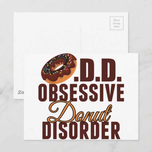 Funny Donut Postkarte (Vorne/Hinten)