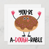 Funny Donut Pun Mitteilungskarte (Vorne/Hinten)
