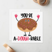 Funny Donut Pun Mitteilungskarte (Vorderseite/Rückseite Beispiel)