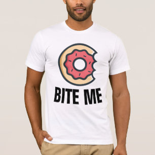 Funny Donut T - Shirt, BITE MICH T-Shirt