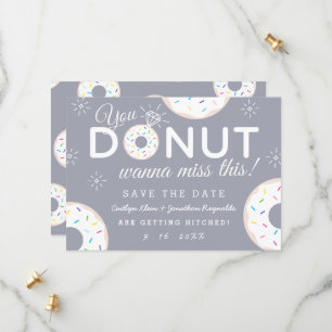 Funny Donut Themed Wedding Rettet die Termine Save The Date