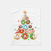 Funny Donuts Christmas Tree Lights Xmas Pjs Boys K Fleecedecke (Vorderseite)