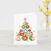 Funny Donuts Christmas Tree Lights Xmas Pjs Boys K Karte (Gelbe Blume)
