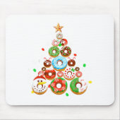Funny Donuts Christmas Tree Lights Xmas Pjs Boys K Mousepad (Vorne)