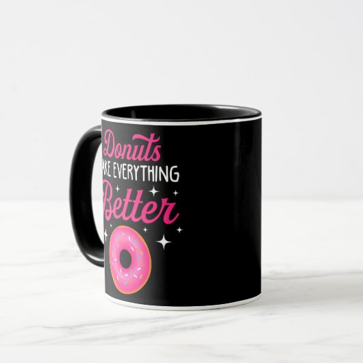 Funny Donuts Make Everything Better Donut Lover Tasse (Vorderseite Links)