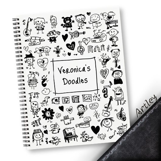 Funny Doodle Art Individuelle Name Artist Sketchbo Notizblock