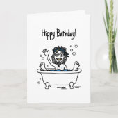 Funny Doodle Art Non Birthday Happy Hippy Bathday Karte (Vorderseite)