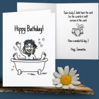 Funny Doodle Art Non Birthday Happy Hippy Bathday