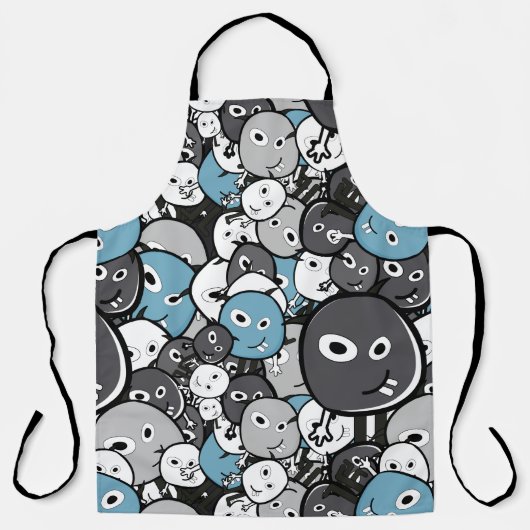 Funny Doodle Monsters Schürze (Vorderseite)