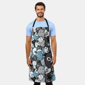 Funny Doodle Monsters Schürze (Getragen)