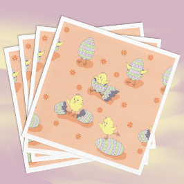 Funny Doodle Oaster Chicks Papier Napkins Serviette