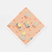Funny Doodle Oaster Chicks Papier Napkins Serviette (Ecke)