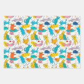 Funny Doodled Hunde Katzen Wrapping Paper Set von Geschenkpapier Set (Vorderseite)