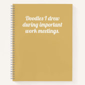 Funny Doodles, die ich bei der Begegnung Zitat gel Notizblock (Vorderseite)