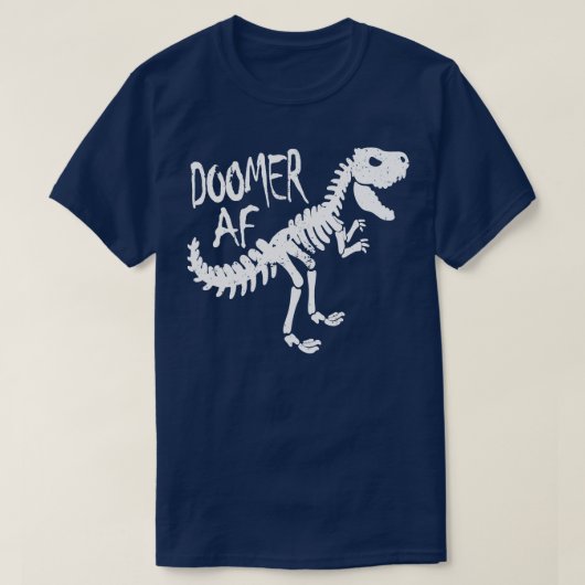 Funny Doomer AF T Rex Dinosaurier Doom und Pflanze T-Shirt (Design vorne)