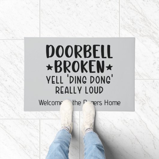 Funny Doorbell Broken Fußmatte (Indoor)