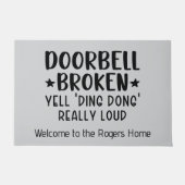 Funny Doorbell Broken Fußmatte (Vorderseite)