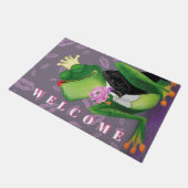 Funny Doormat mit Froschprinz - Willkommen Fußmatte (Schrägansicht)