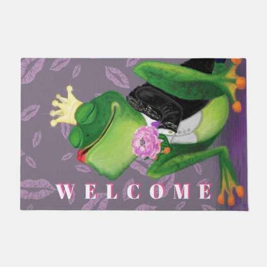 Funny Doormat mit Froschprinz - Willkommen Fußmatte (Vorderseite)