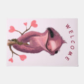 Funny Doormat mit Playful Sloth Willkommen Fußmatte (Vorderseite)