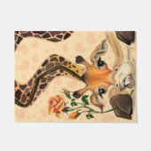 Funny Doormat mit Romantic Giraffe Gentleman Fußmatte (Vorderseite)