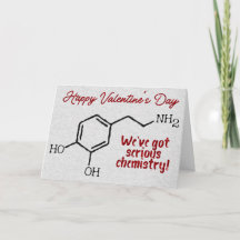 Funny Dopamin Chemie Glitzer Valentine Card