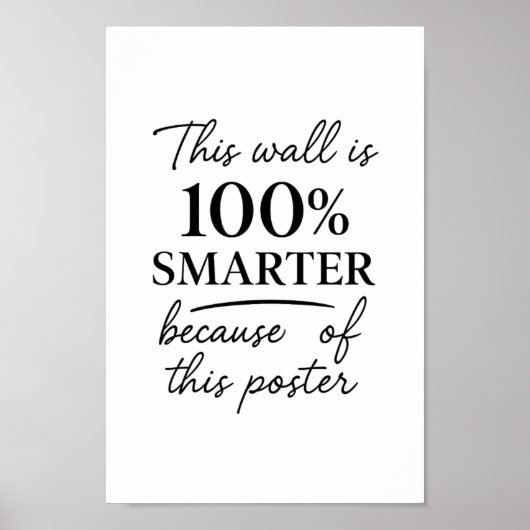 Funny Dorm Room Poster – “This Wall Is Smarter Now (Vorne)